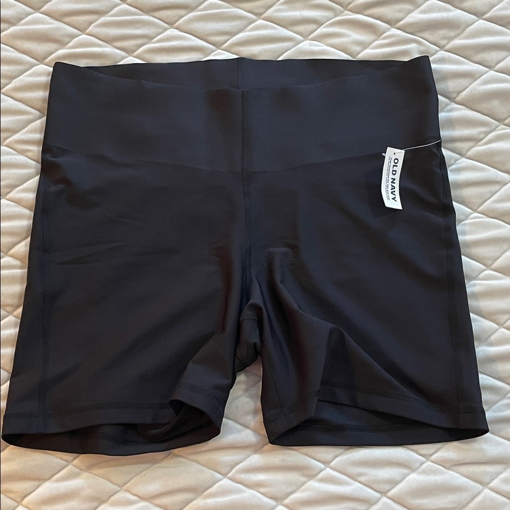 Old Navy Black High-Waist Athletic Bike Shorts - NWT